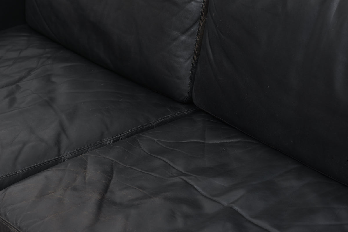 1960s leather two seater by Asko