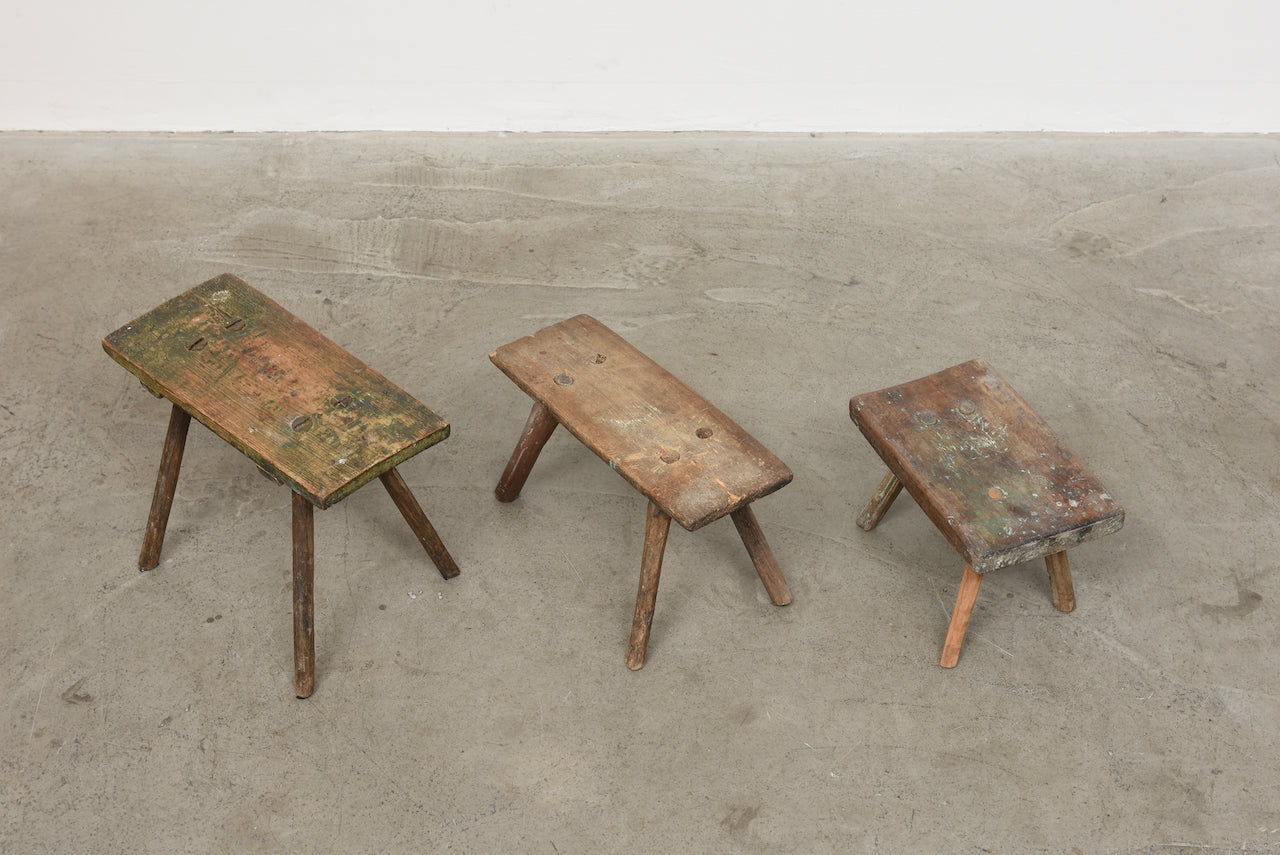 Selection of primitive milking stools no. 2