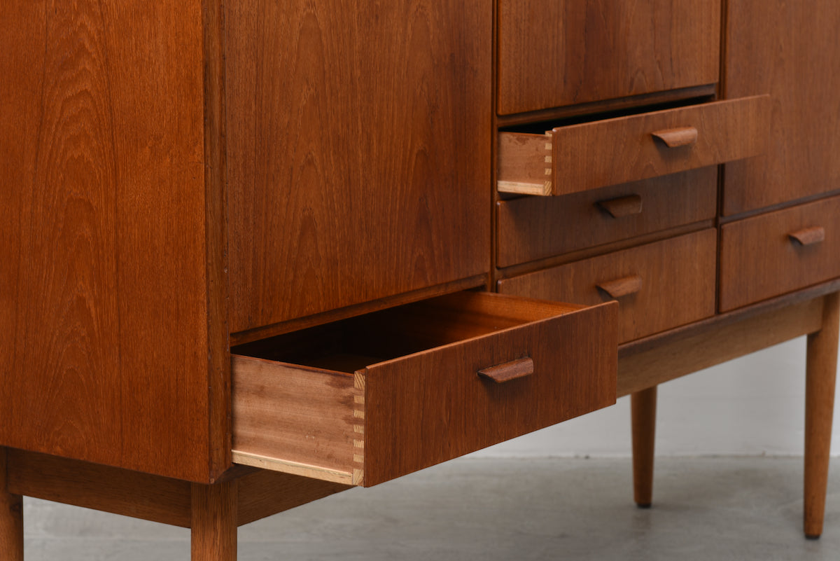 1960s tall teak sideboard