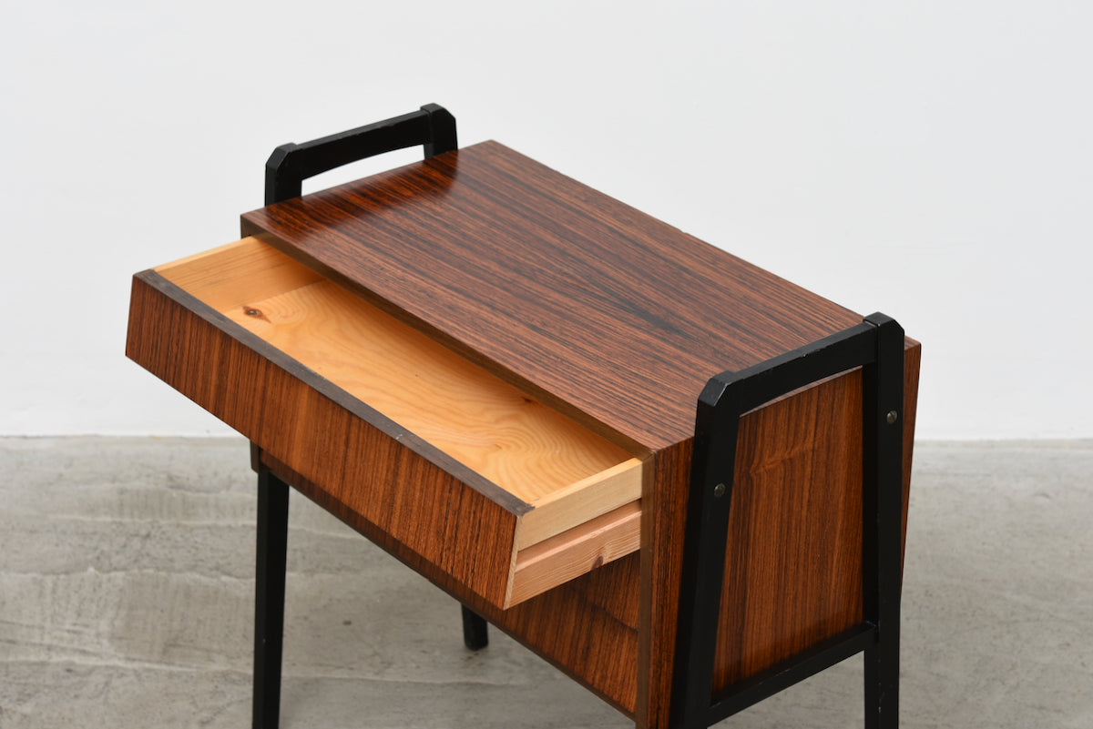 Low rosewood chest of drawers