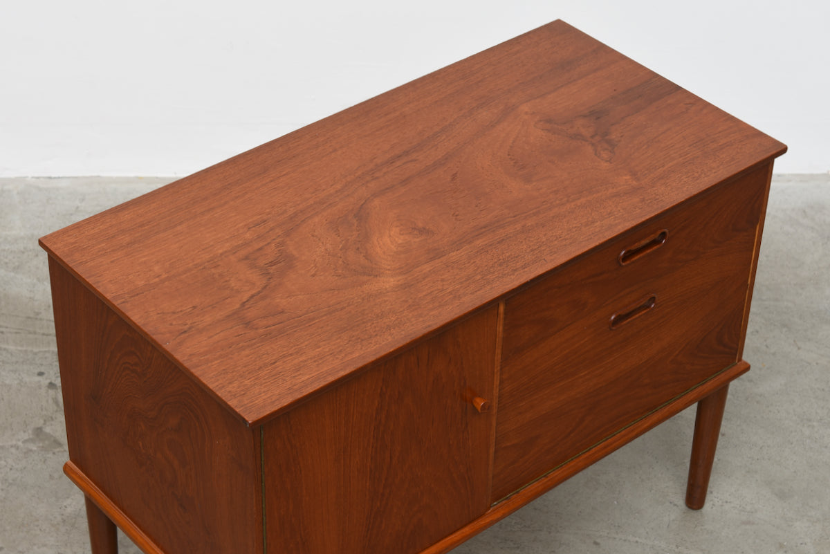 1950s low teak cabinet