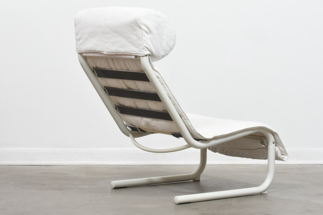 1980s Swedish metal + canvas chair