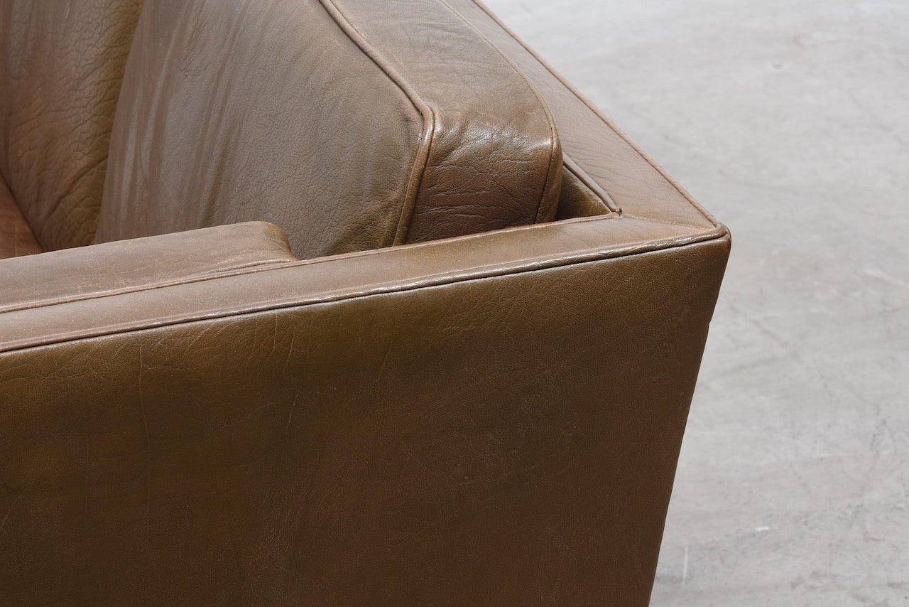 1960s leather sofa by Arne Norell