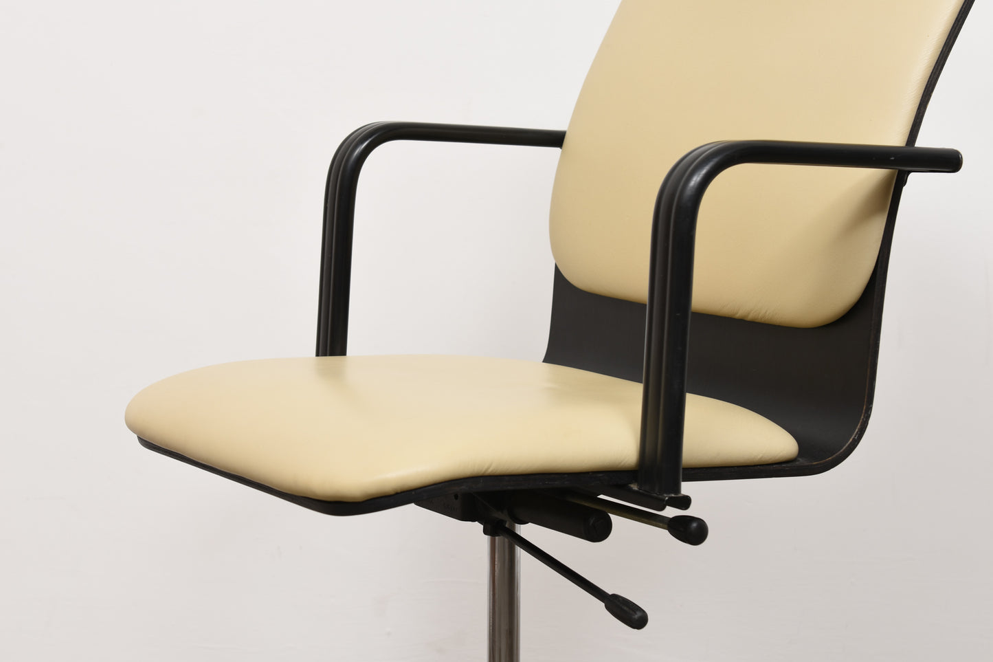Leather desk chair by Yrjö Kukkapuro