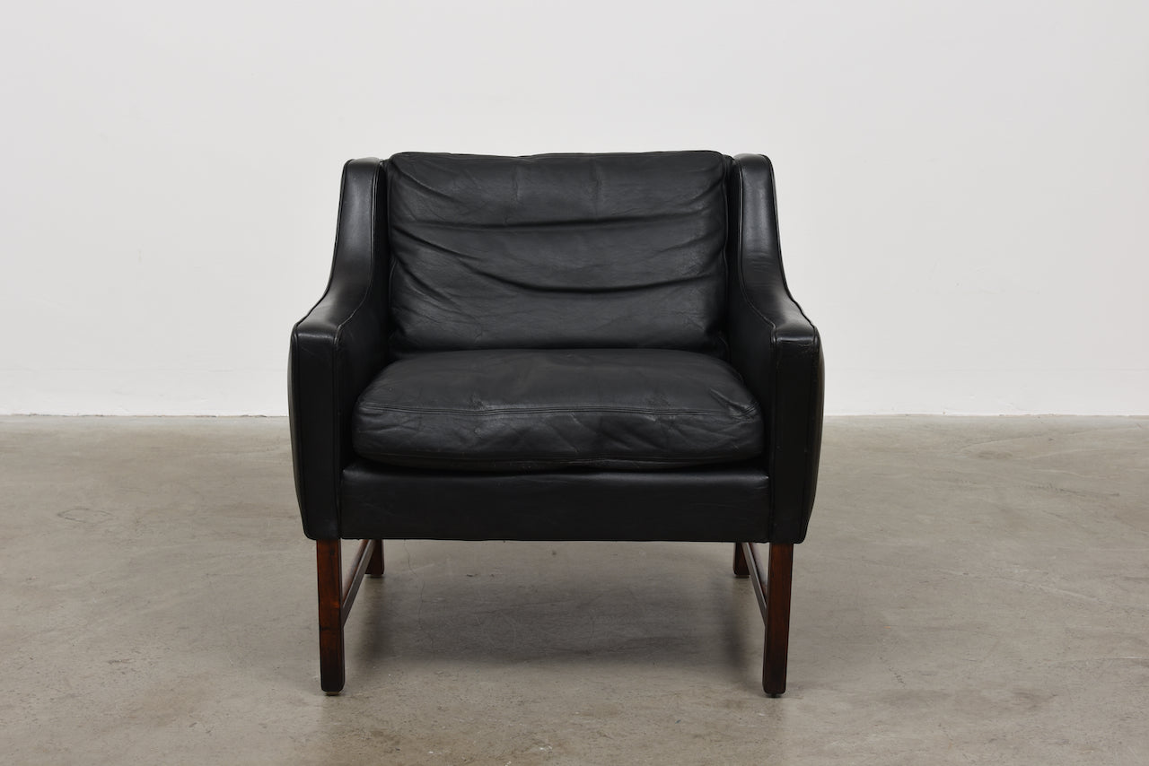 1960s leather lounger by Frederik Kayser