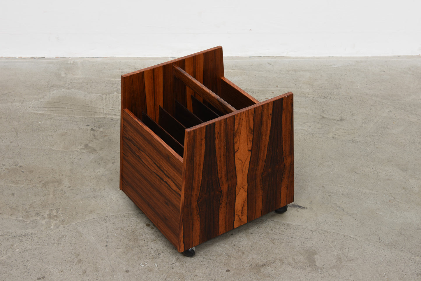1960s rosewood magazine/record holder by Rolf Hesland
