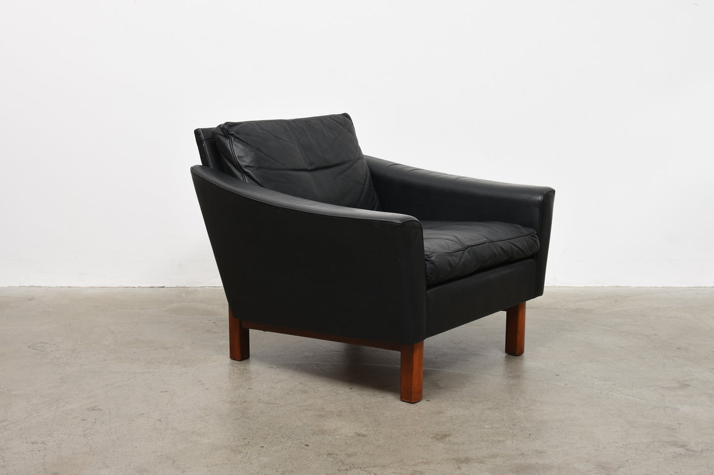 1960s Danish leather lounger