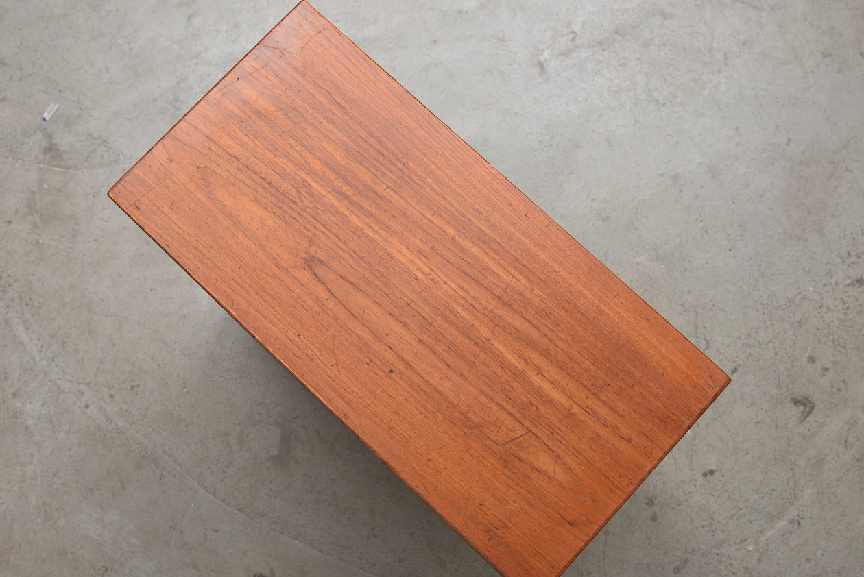 1950s low chest in teak