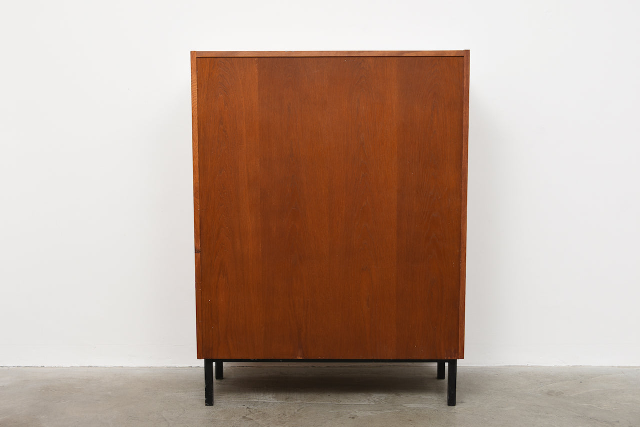 1960s oak archive cabinet