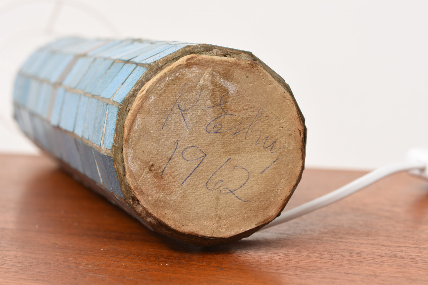 1960s tiled ceramic table lamp