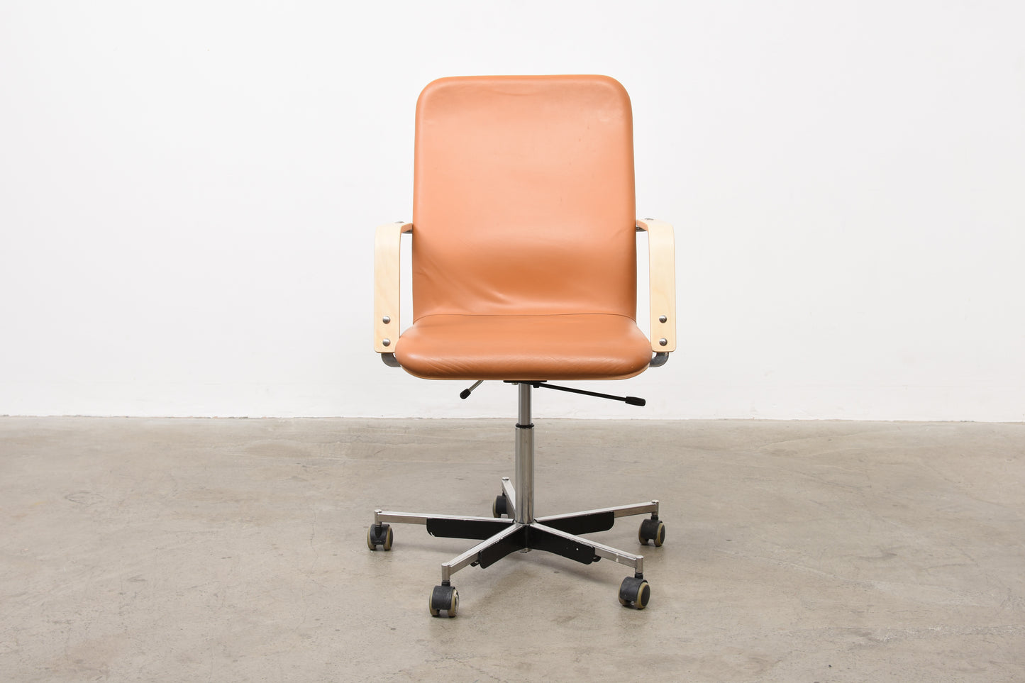 Leather desk chair by Yrjö Kukkapuro