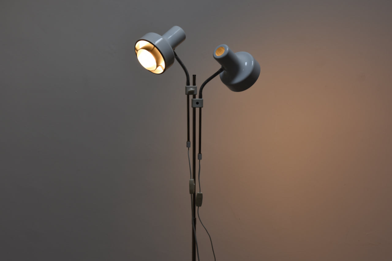 Vintage twin-headed floor lamp by Elidus