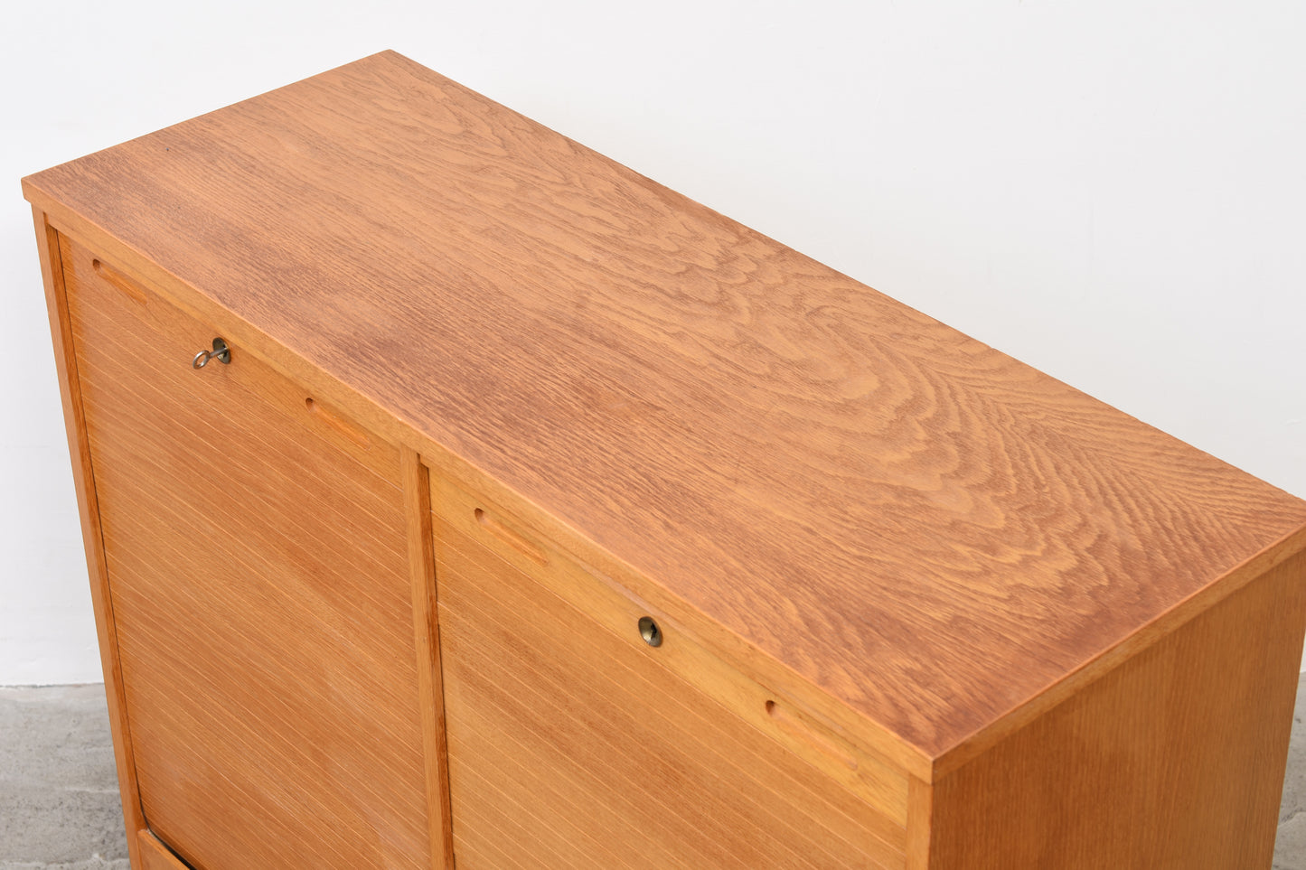 1950s oak archive cabinet