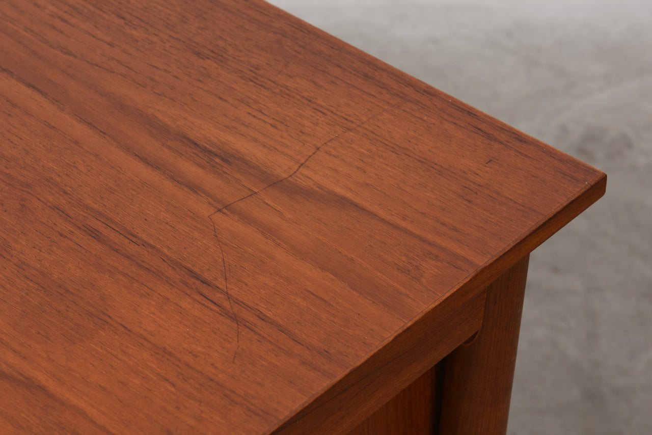 1960s twin pedestal desk in teak