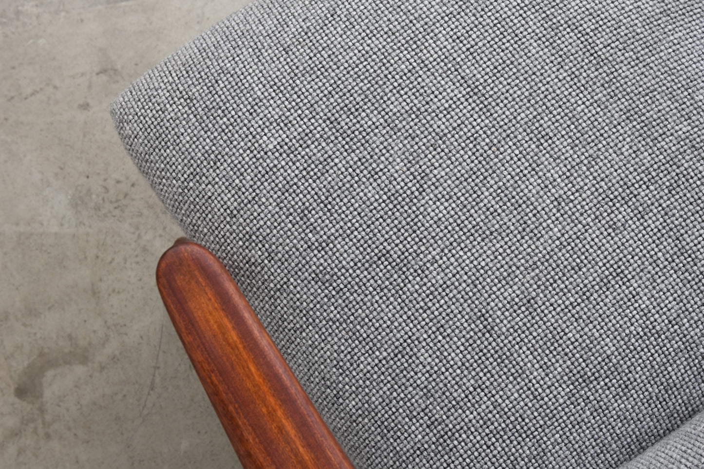 1950s teak + wool occasional chair