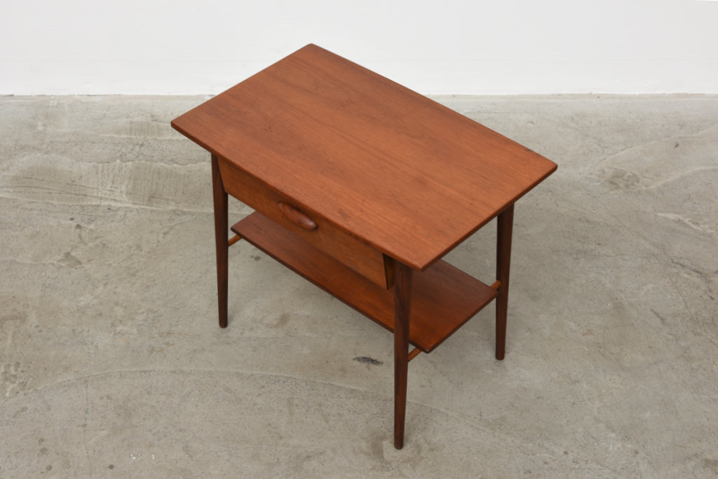 1960s teak bedside/hallway table