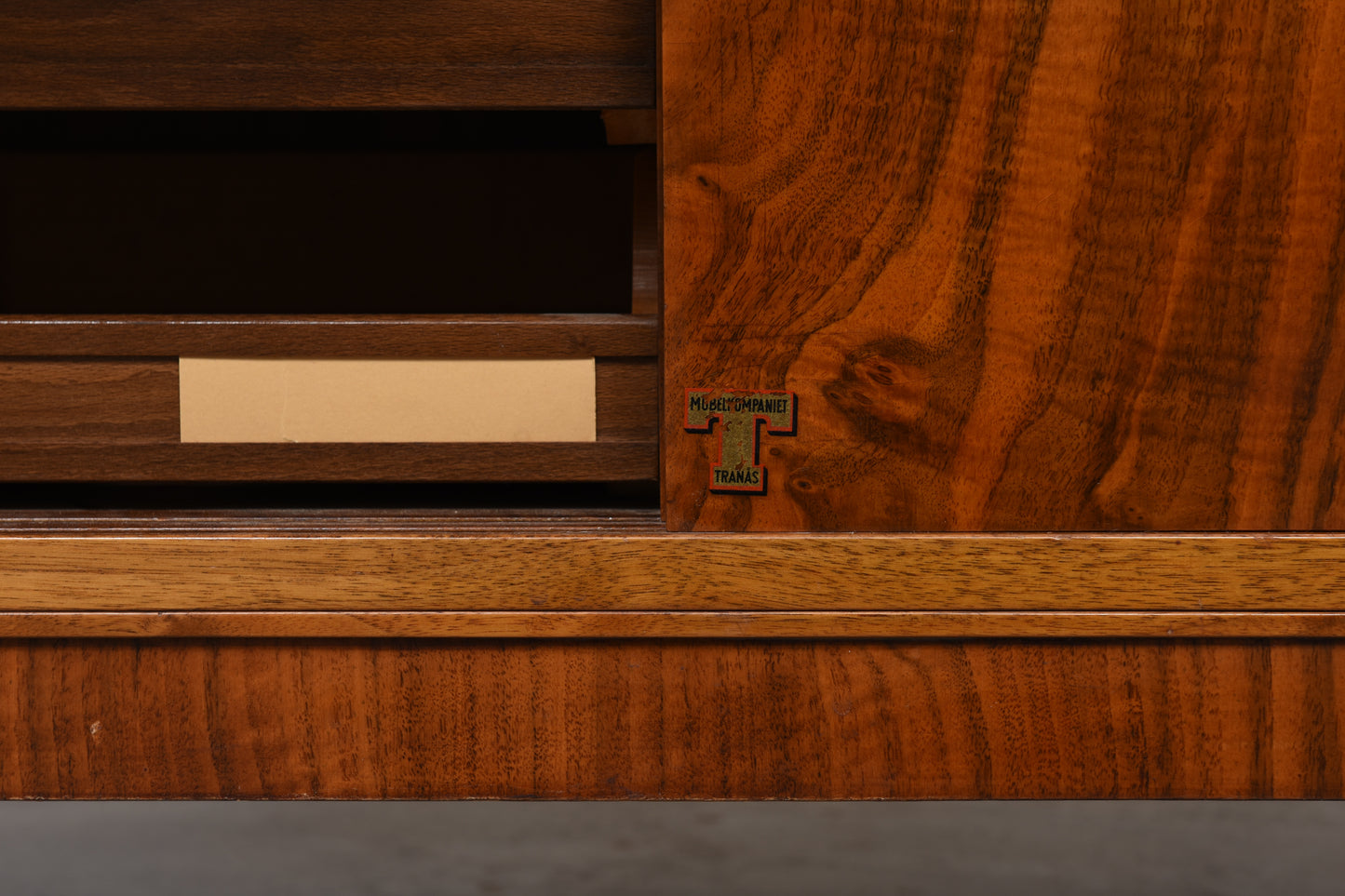 1950s walnut secretary by Tranås