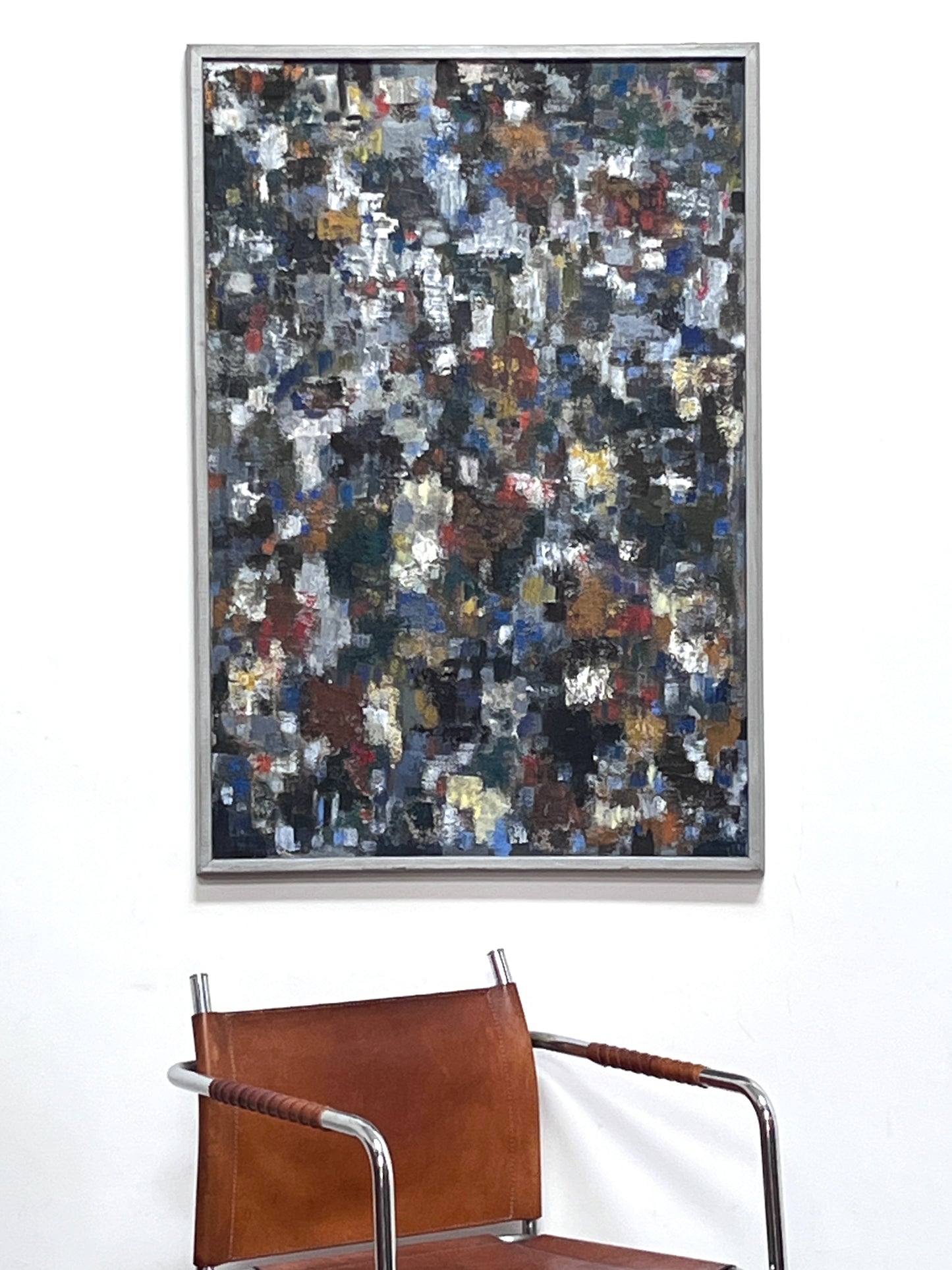 1960s oil painting by Georg Hansson - 72W cm