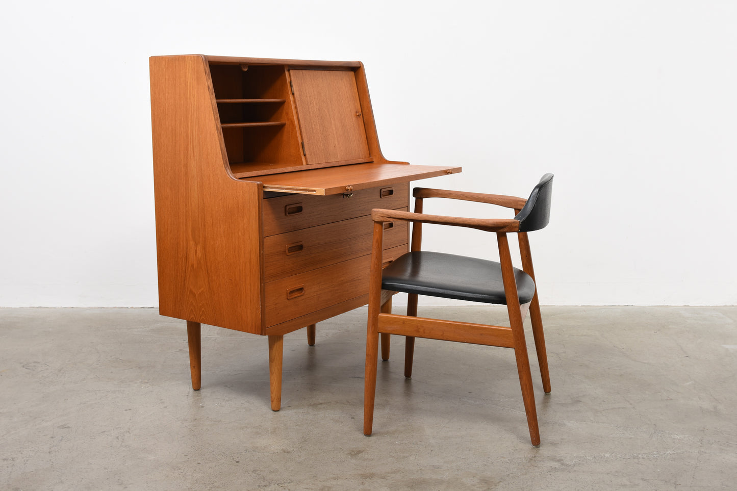 1960s teak bureau