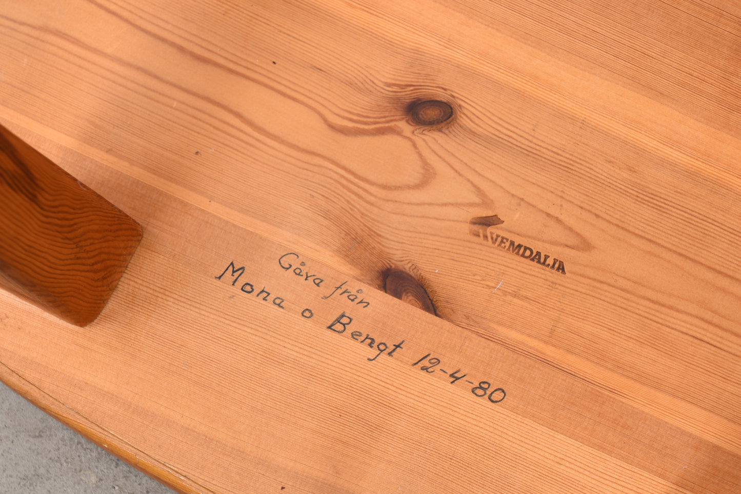 1980s pine milking stool