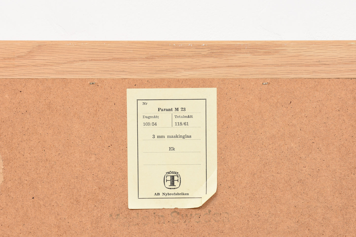 1960s Swedish oak mirror