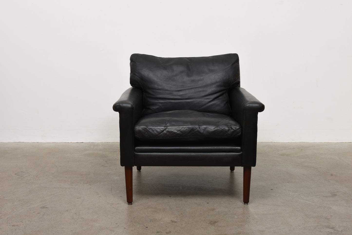 1960s Swedish leather lounger