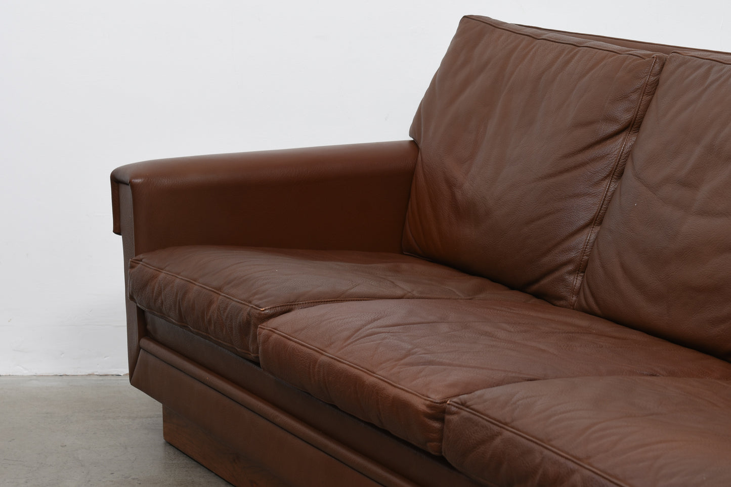 1970s leather three seater