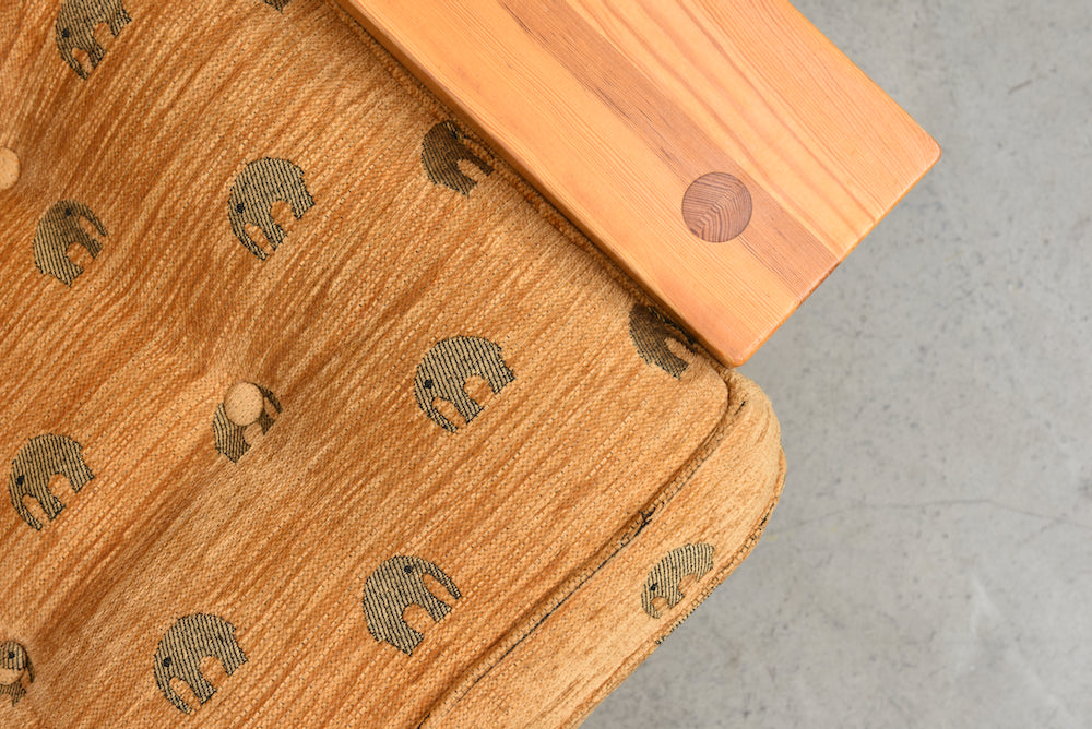 1970s reclining lounger in Finnish pine