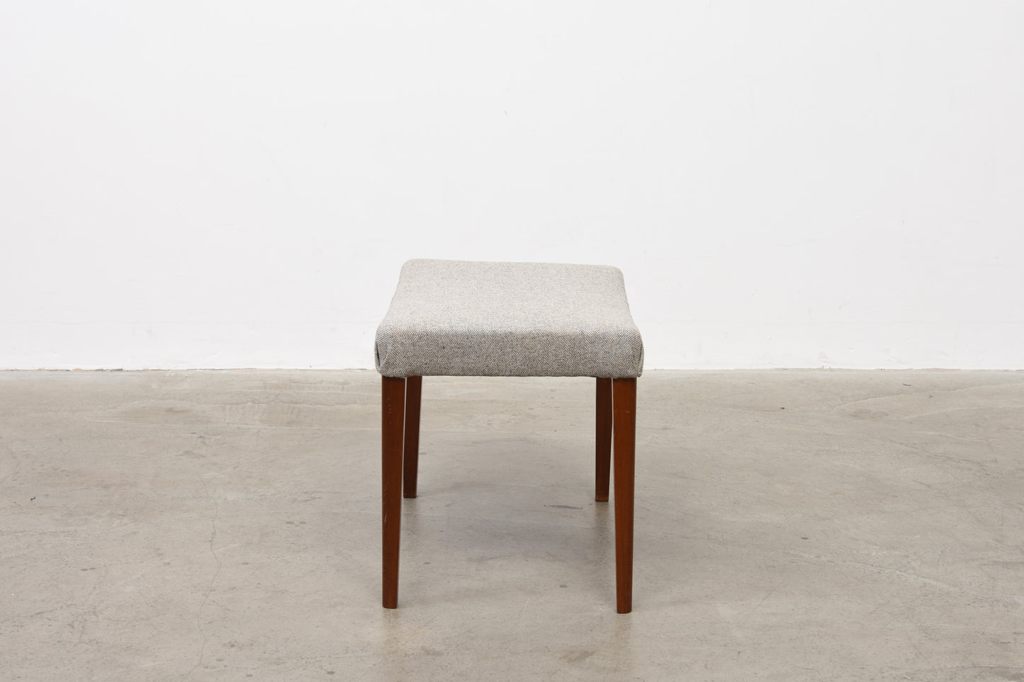 1950s wool + beech foot stool