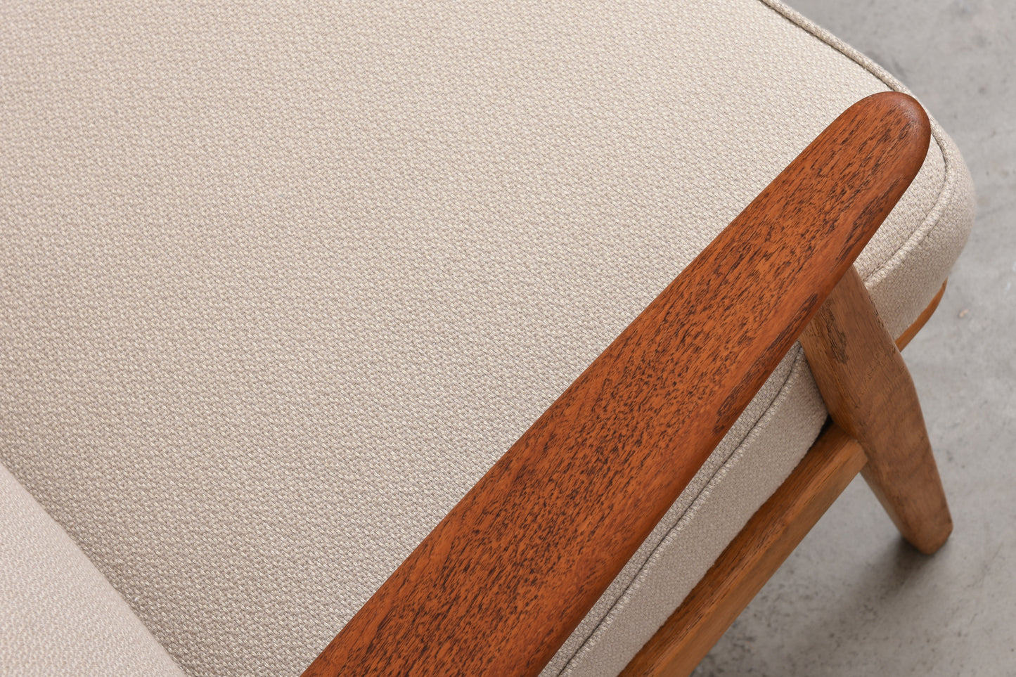 1950s teak + oak three seater