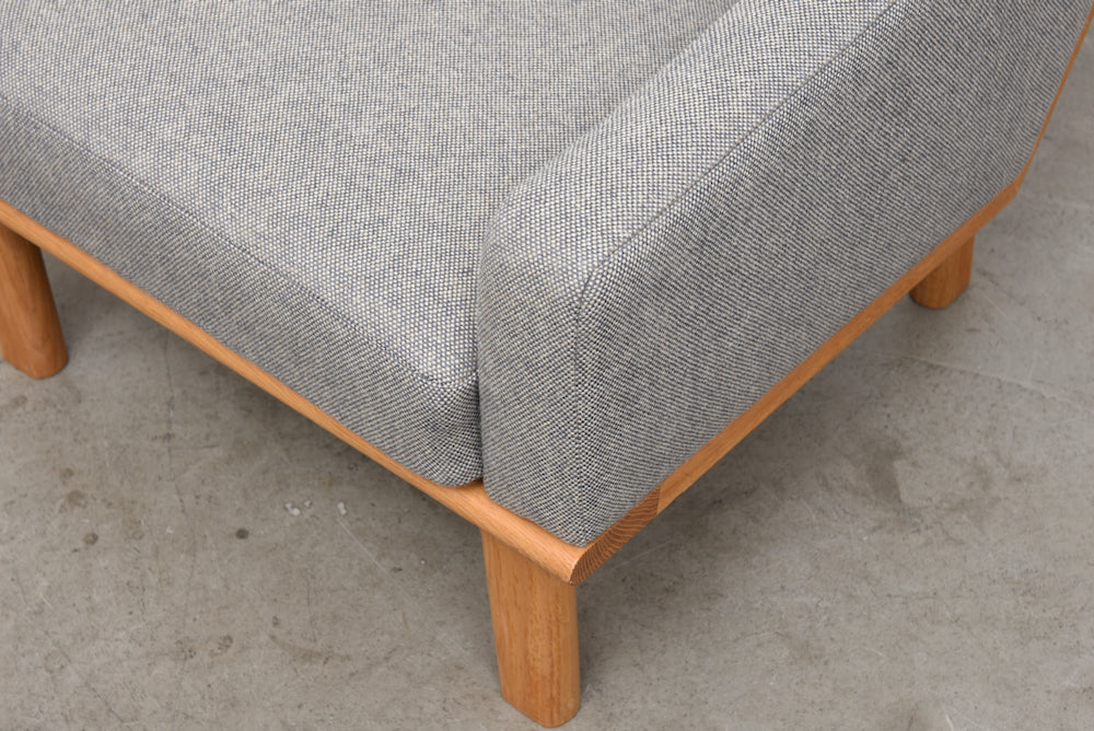 1960s Swedish oak + wool lounger