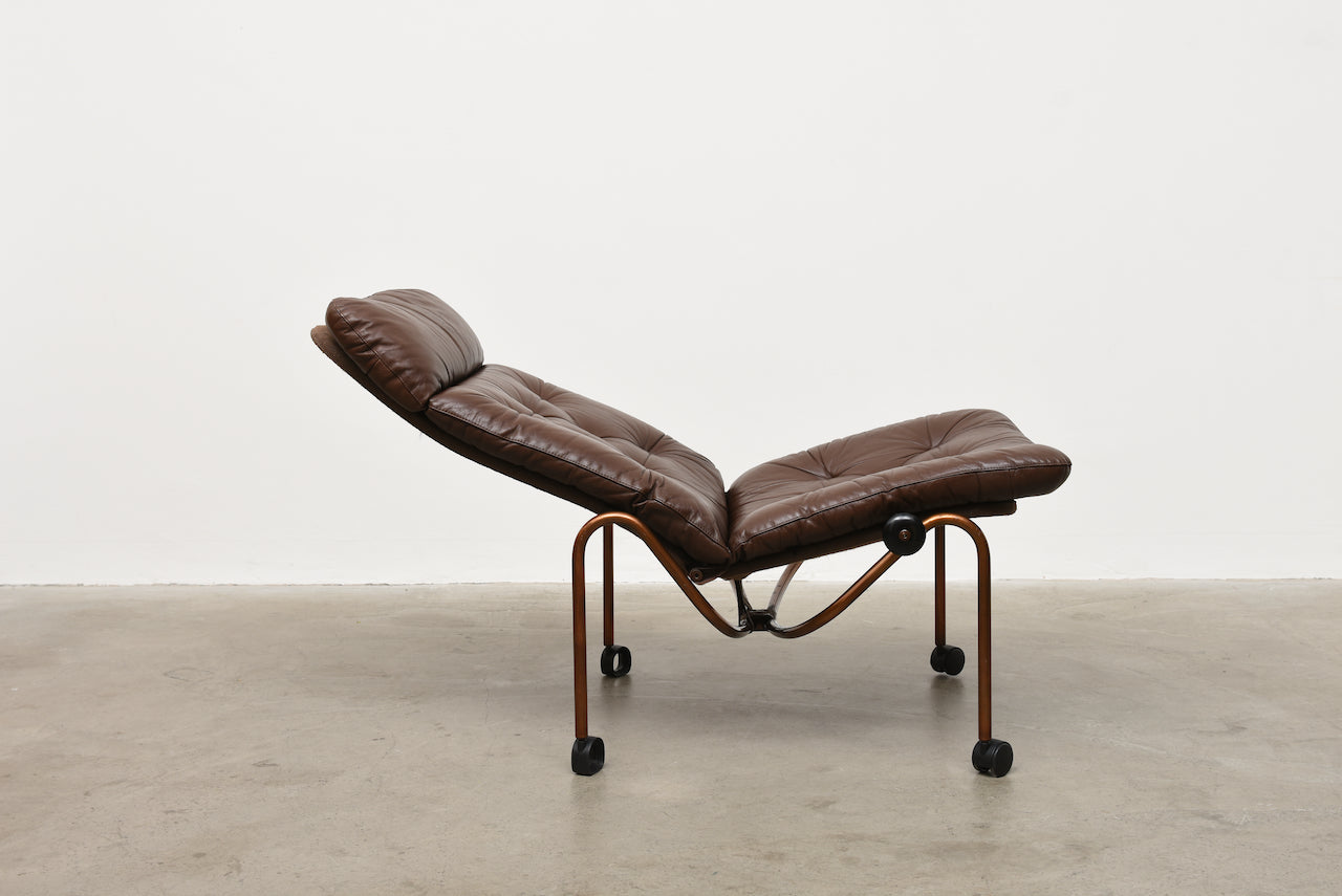 1970s reclining lounger + foot stool