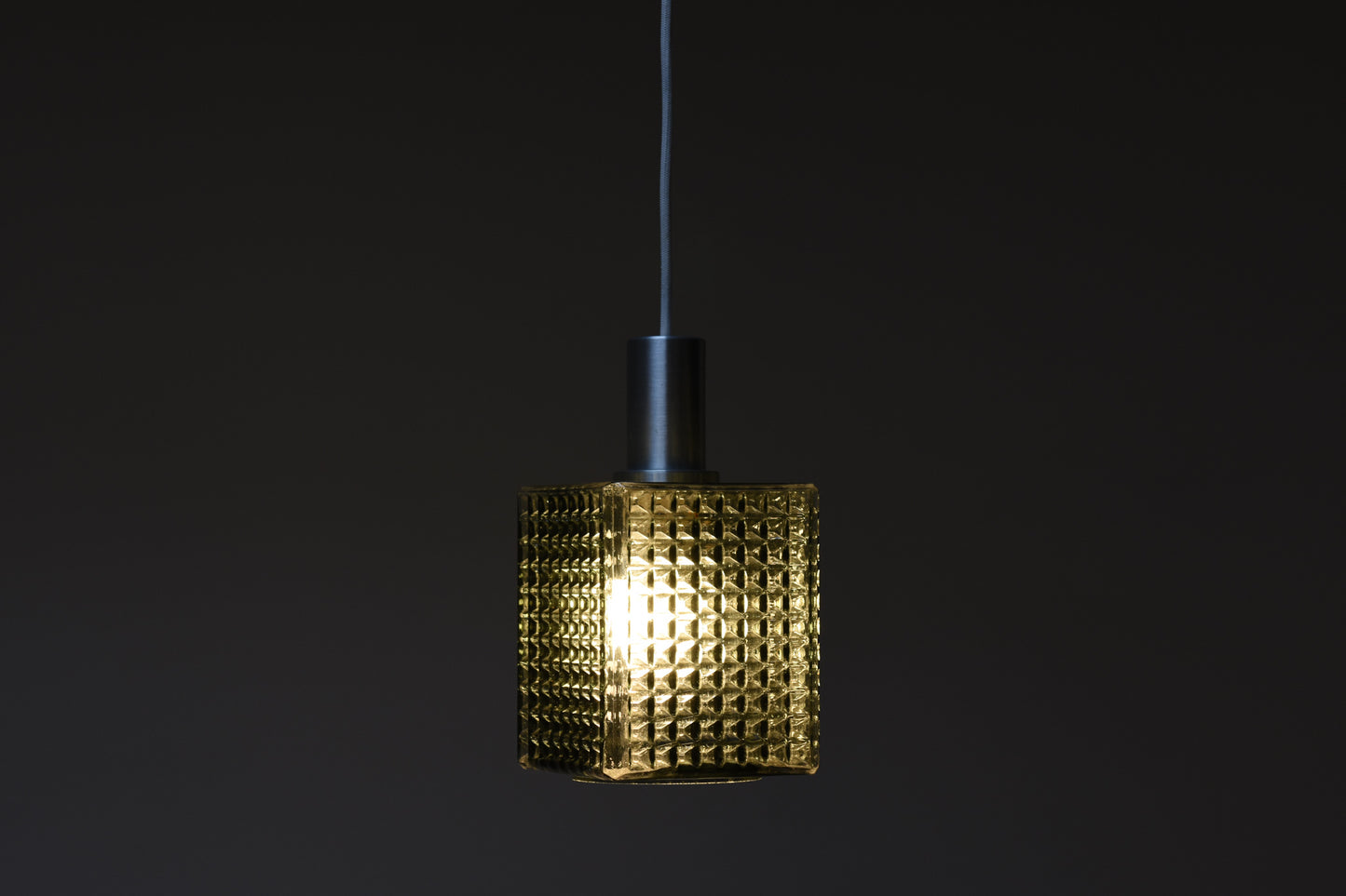 1960s smoked glass ceiling pendant