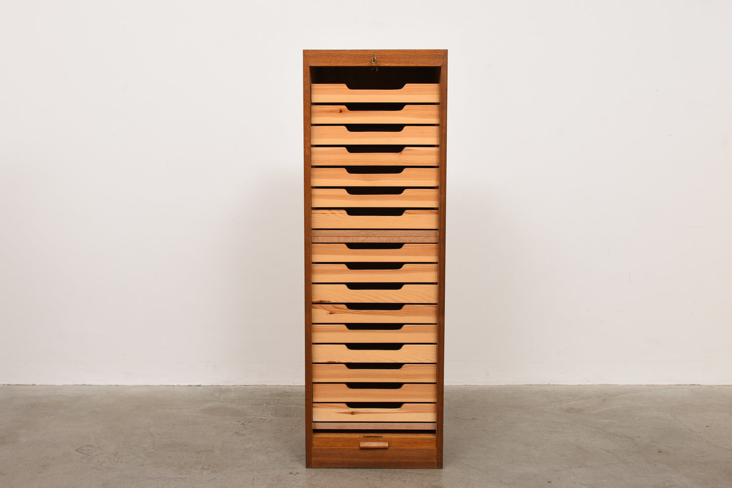 1950s teak archive cabinet