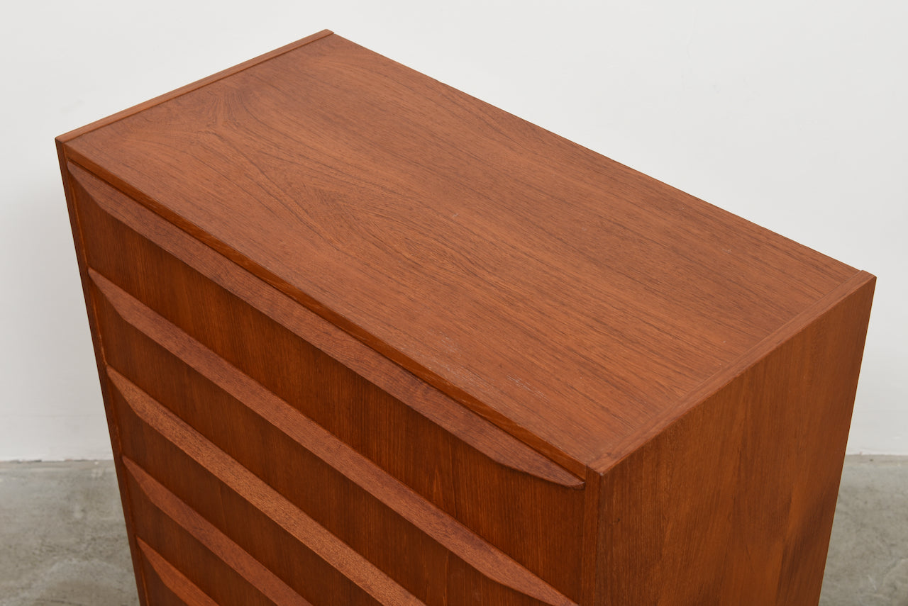 Teak chest of drawers with lipped handles no. 2