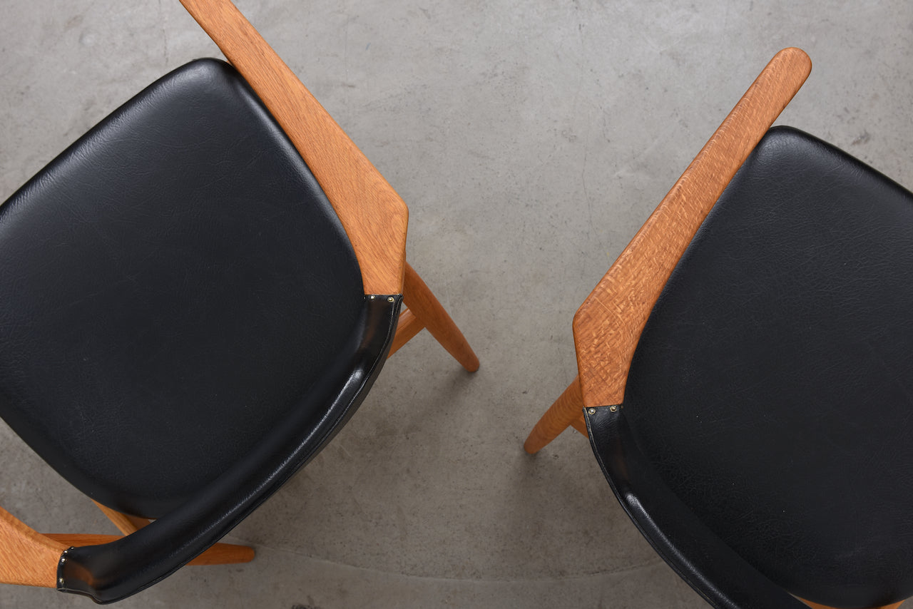Two available: 1960s Swedish oak armchairs
