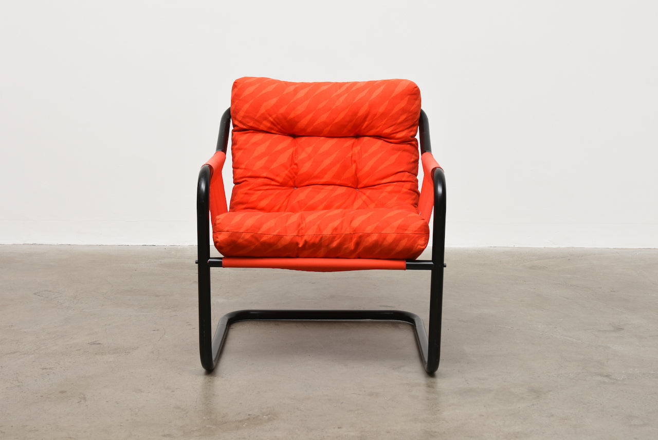 1980s metal sling chair