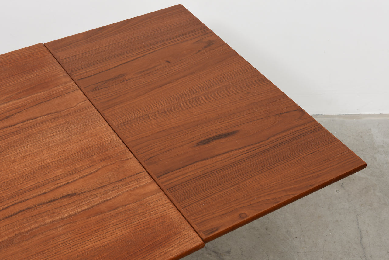 1960s extending dining table in teak - 130L cm