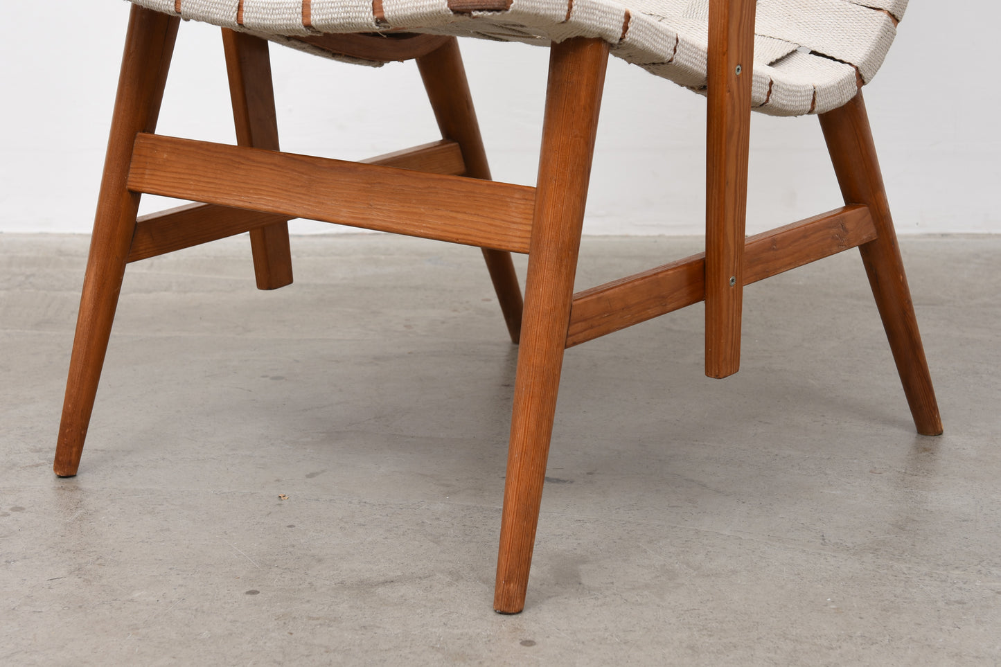 1940s Swedish pine lounger