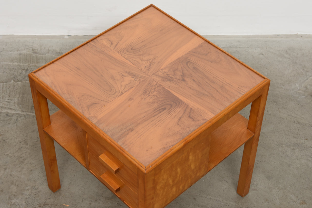 1940s Swedish birch side table