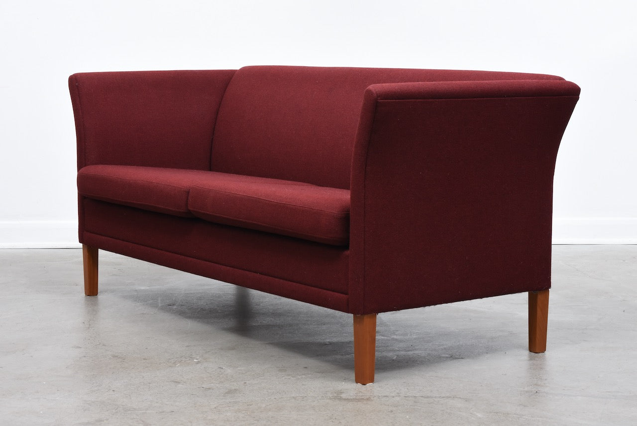 Danish two seat wool sofa
