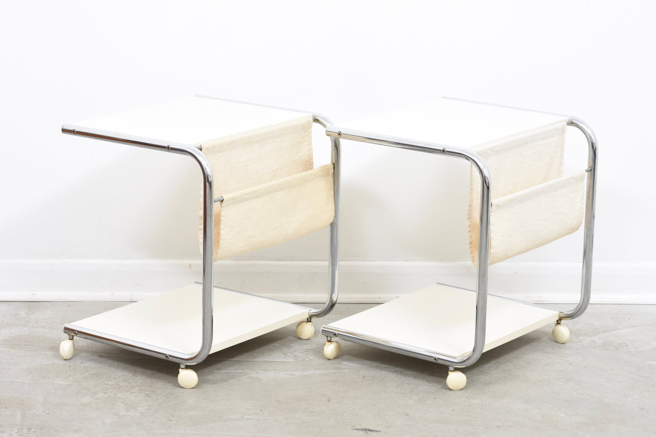 Pair of 1970s trolley tables