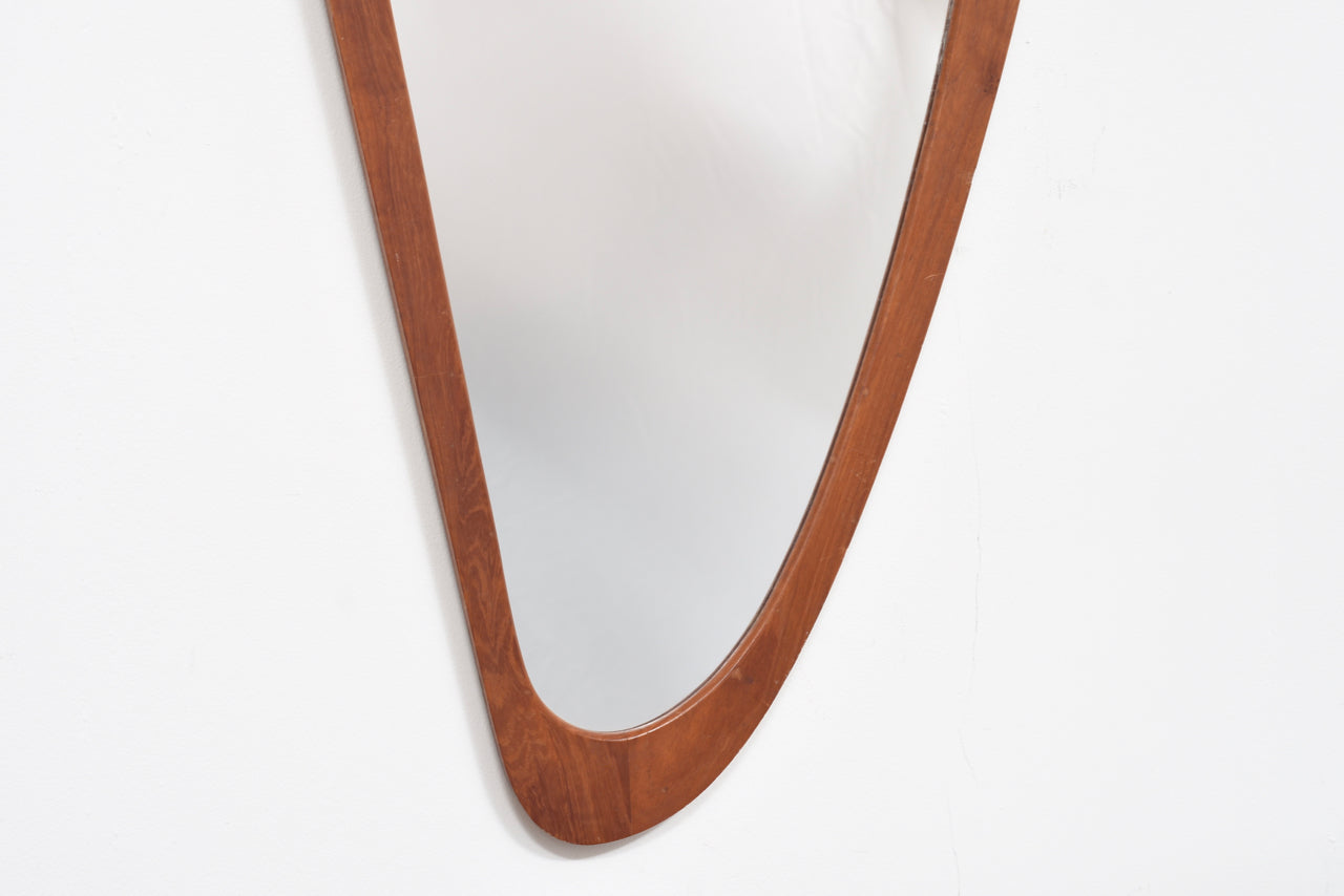 1960s asymmetrical teak mirror