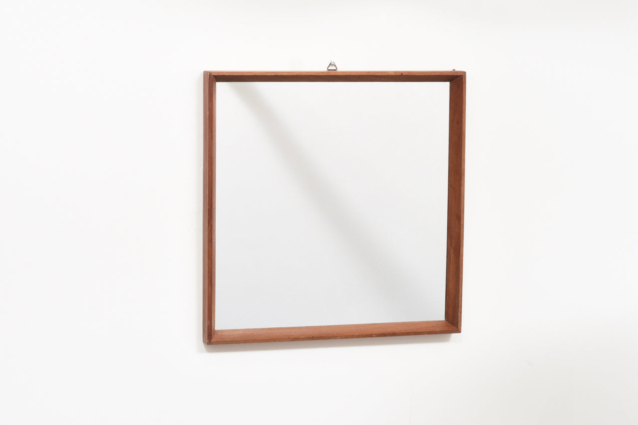 Vintage square teak mirror