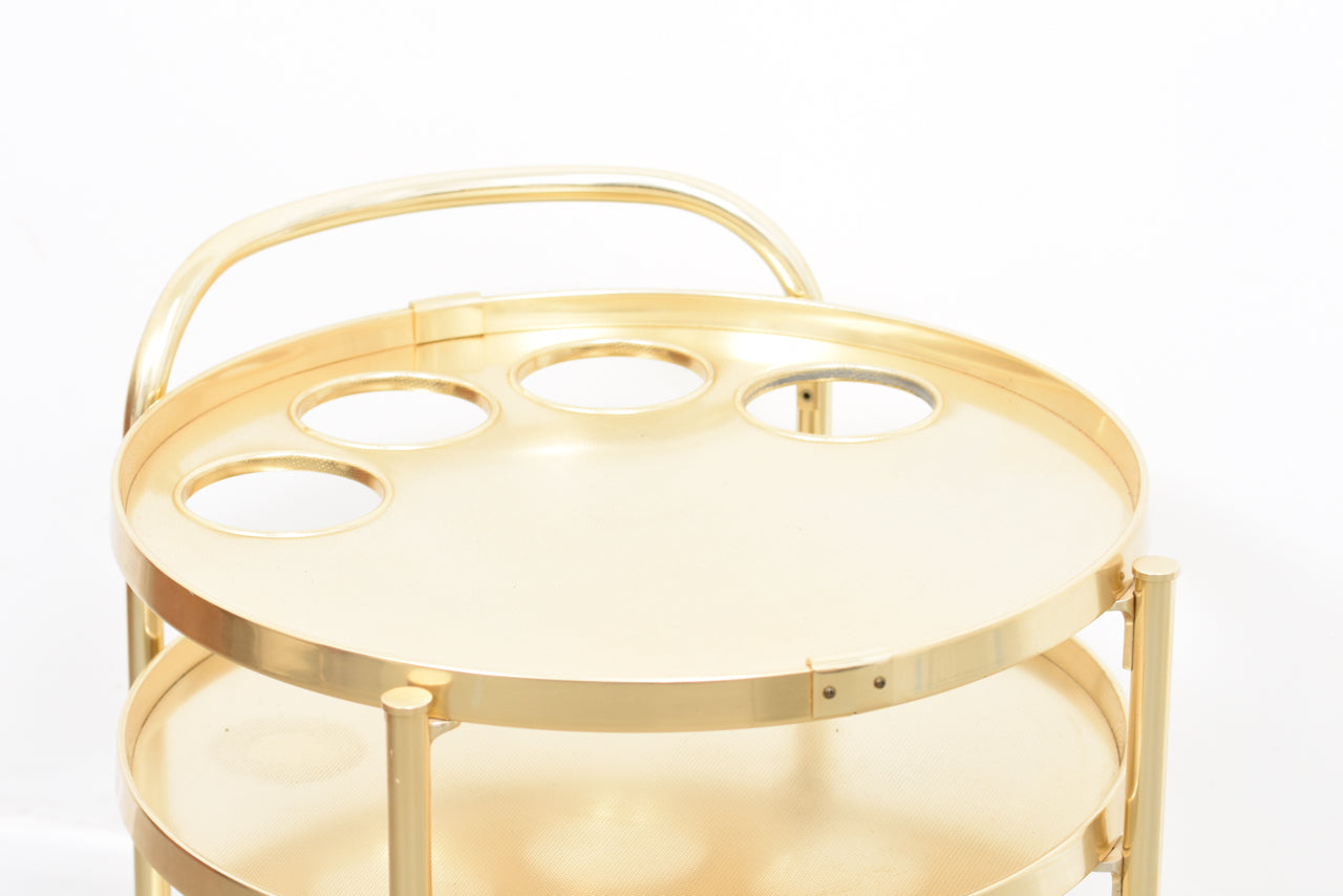 1970s brass drink trolley