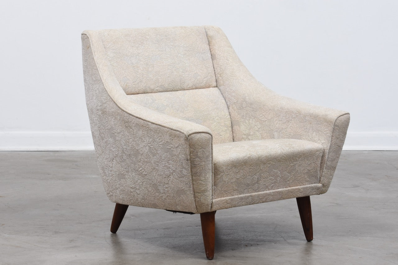 1960s low back lounger on rosewood legs