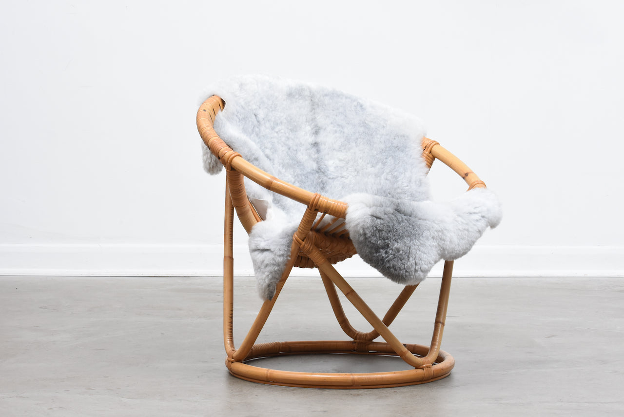 1970s bamboo hoop lounger