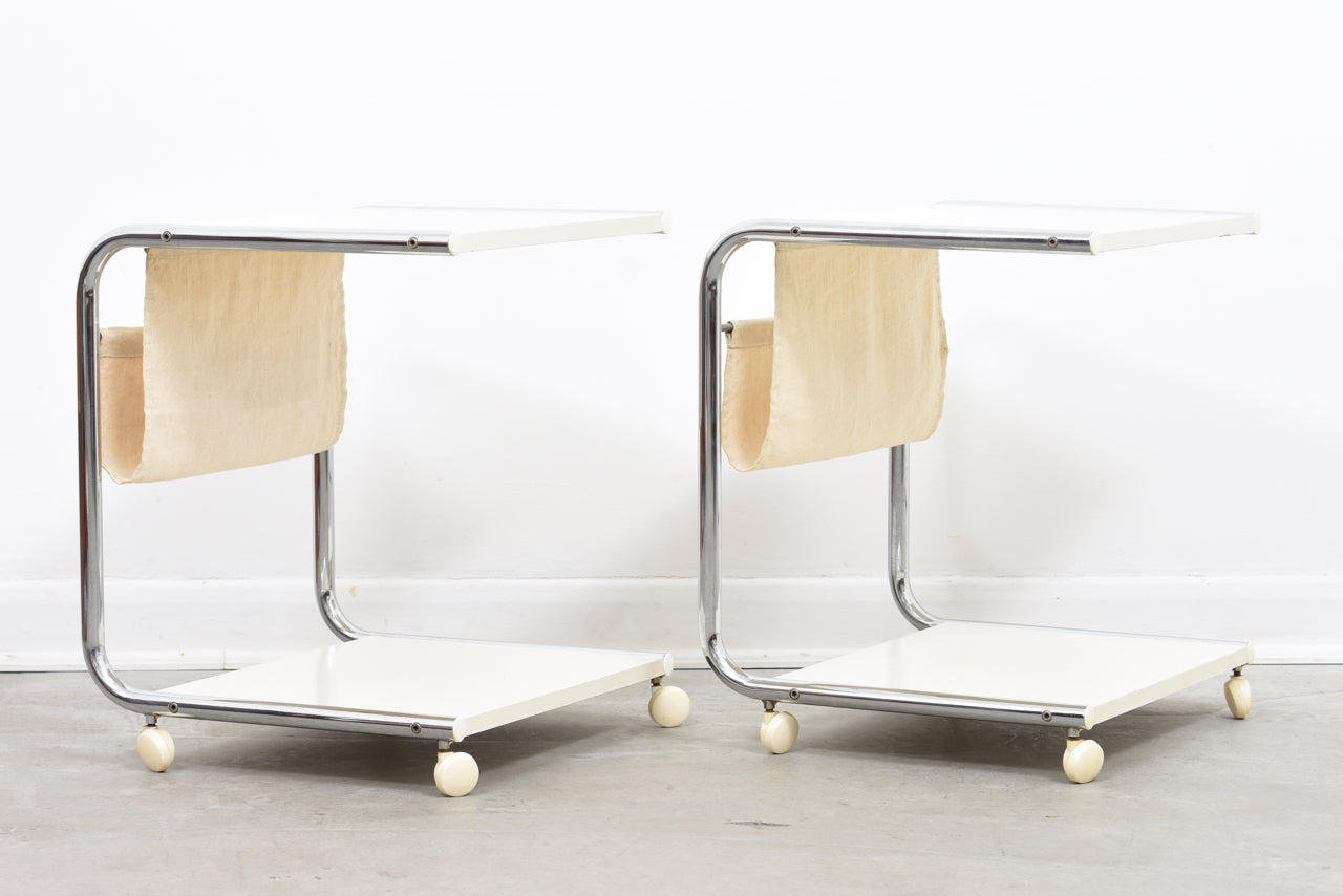 Pair of 1970s trolley tables
