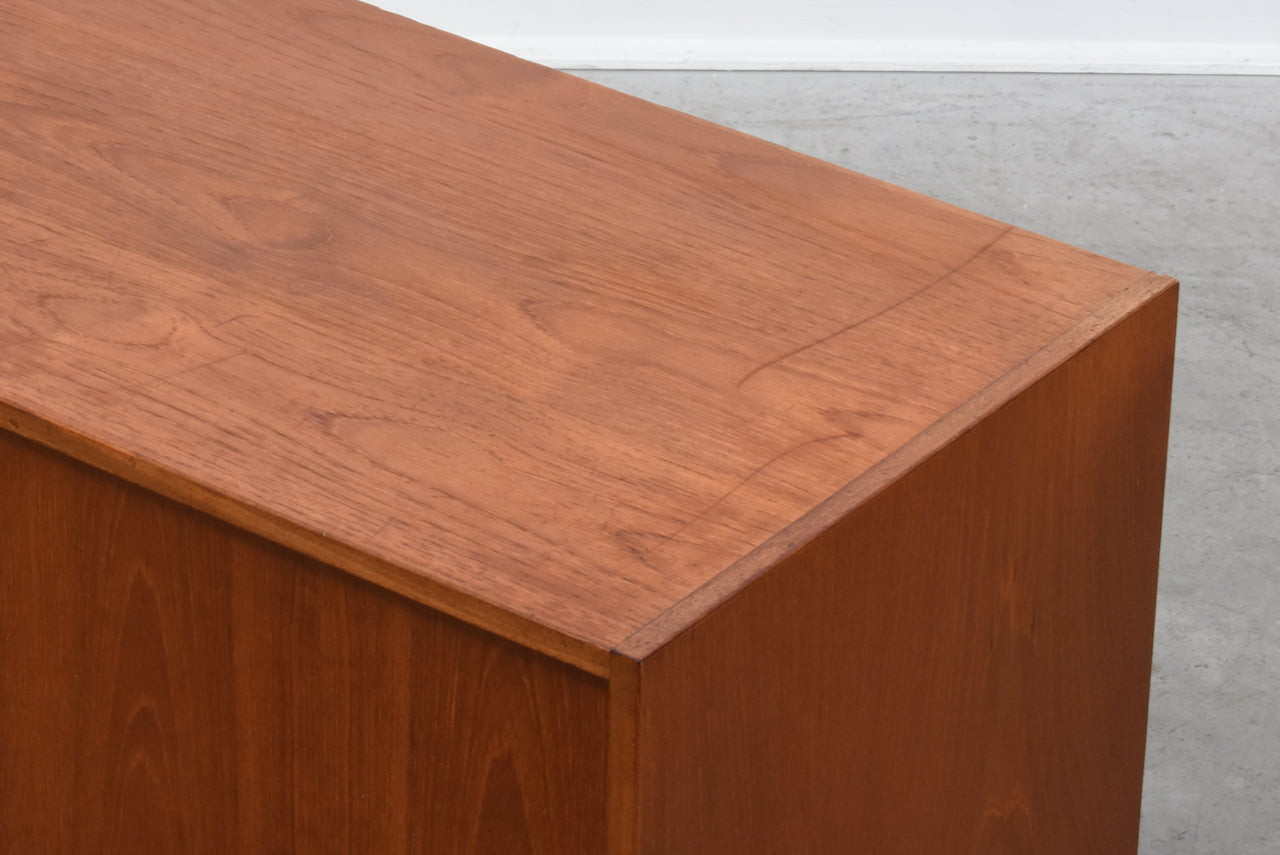 Vintage low teak storage cabinet no. 1