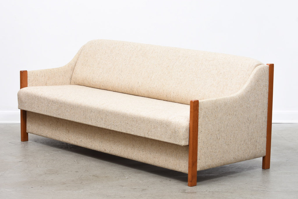 Vintage teak + wool sofa bed